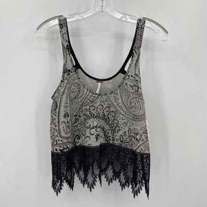 Free People XS Paisley & Lace Trim Tank